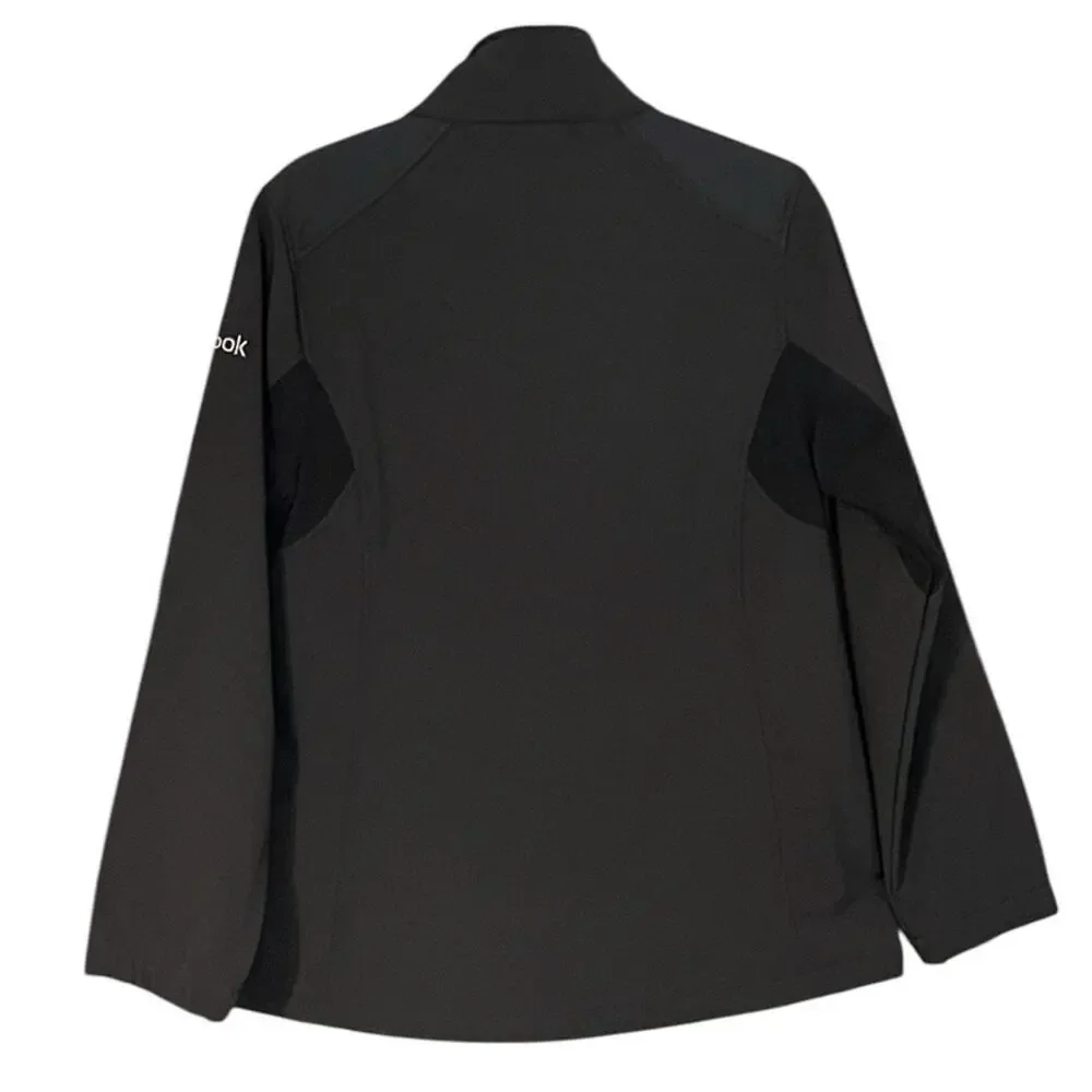 Reebok Womens NWT Size Large Black Softshell Jacket Fleece Lined Branded BSA